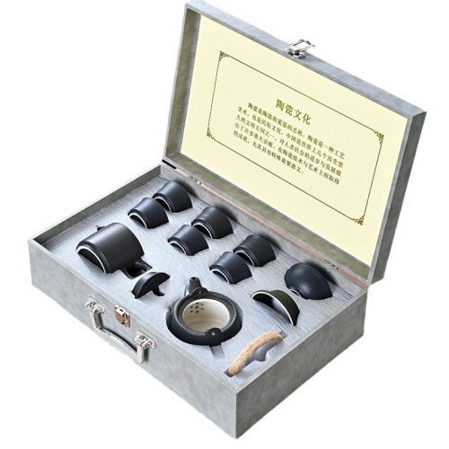 提梁壺十件套茶具套裝整套伴手禮高檔上檔次功夫德化