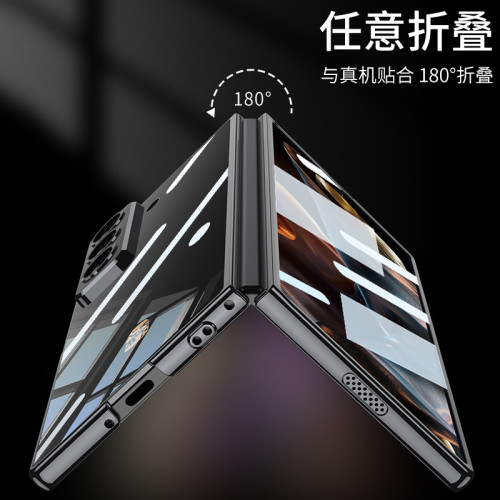 GKK適用三星ZFold6Slim折曡手機殼電鍍殼膜一體透明W25保護殼
