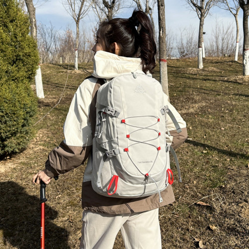 阿澤拉戶外輕便雙肩包大容量雙肩折曡包超輕戶外包防水登山包