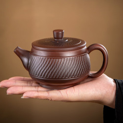 原礦紫陶手工漢瓦壺大容量家用茶具禮盒裝功夫紫砂茶具大號鳳鳴壺
