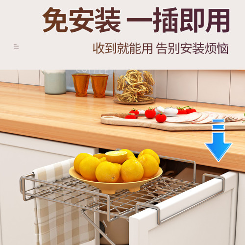 不鏽鋼折曡操作台廚房櫥櫃門上壁掛式備菜架懸掛收納置物架子家用