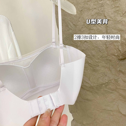 薄款無痕抹胸文胸無鋼圈小胸聚攏上托透氣調整型吊帶女內衣收副乳