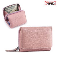 日式零錢包日式短款三折RFID防盜刷錢包新款多功能收納包