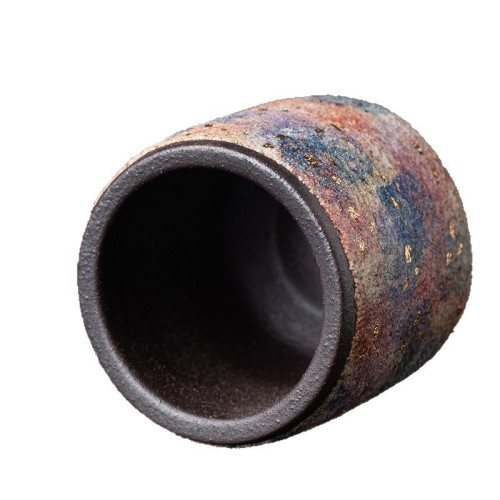 柴燒巖礦主人茶杯茶盞品茗杯老巖泥個人專用茶杯粗陶創意茶器禮品