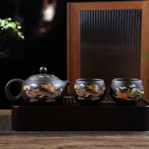 原礦紫砂壺西施壺熱水變色龍鳳呈祥水鳥叫鳳鳴壺泡茶壺純手工茶具