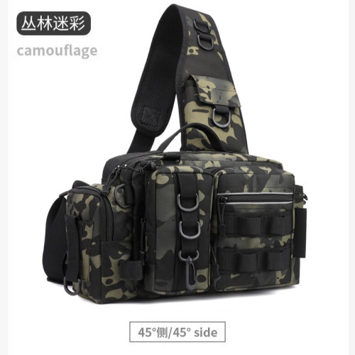 路亞包腰包單肩後背包斜後背包垂釣魚竿包餌盒漁具包大容量迷彩釣魚包