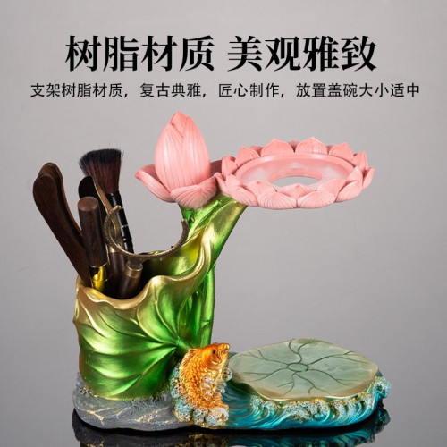 加厚耐熱玻璃小茶杯子六彩帶把家用透明品茗水杯茶碗功夫茶具套裝