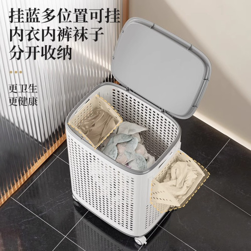 友耐家用高顔值輕奢置物架宿舍大容量裝髒衣籃浴室洗衣服收納筐