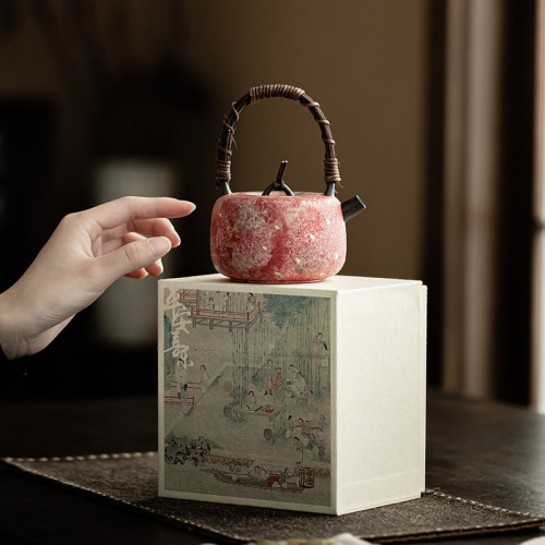茶壺陶瓷中式泡茶單壺家用高檔粗陶提梁壺高級女士專用茶具伴手禮