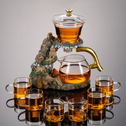 玻璃半全自動茶具套裝懶人家用感應泡茶壺磁吸沖泡茶神器功夫茶杯