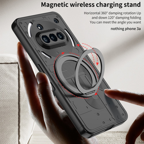 適用Nothing phone3A手機殼phone3APro保護套車用支架360旋轉指環