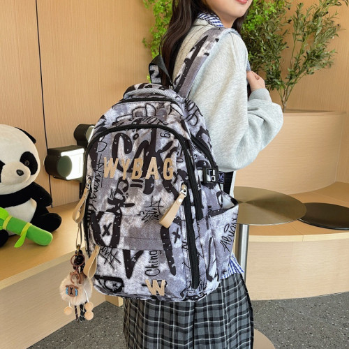 超酷學生書包新款高中韓版男女雙肩包大容量電腦包戶外休閒後背包男
