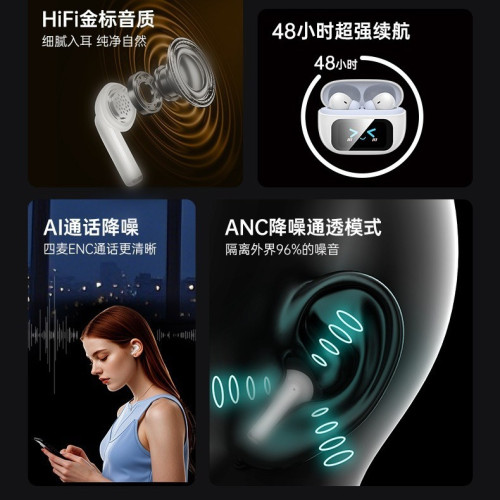 智能ai翻譯藍牙耳機骨傳導降噪2025新款無線耳機久戴不痛
