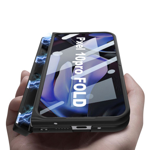 適用谷歌pixel10Pro fold手機殼磁吸鉸鏈支架殼膜一體Googl10 Pro