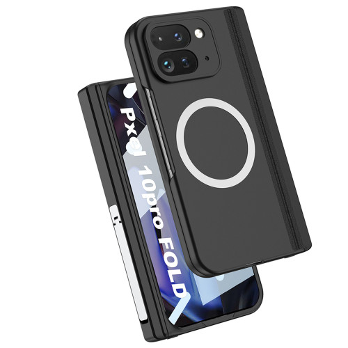 谷歌Pixel10ProFold磁吸手機殼高級感硬殼無線充帶支架摺疊螢幕適用