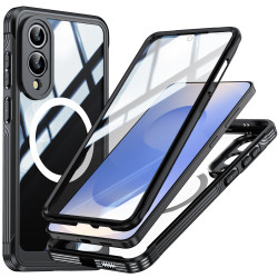 適用Samsung S25edge三防手機殼9H玻璃360全包防摔減震防刮花磁吸