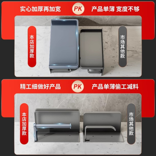 衛生間紙巾盒壁掛式厠所紙巾架浴室免打孔防水厠紙盒洗手間卷紙架
