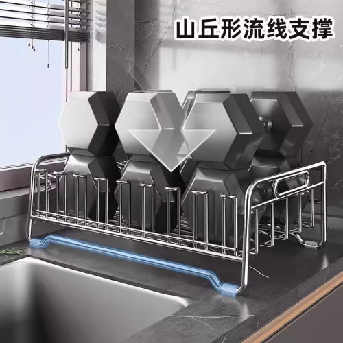 304不鏽鋼洗碗槽置物架瀝水碗盤架廚房碗碟收納架台面放碗架筷