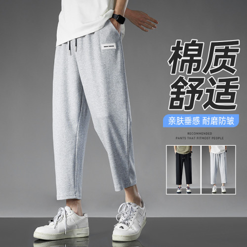 25新品夏季棉質男士款式七分褲港風寬松日系潮牌彈力運動休閒短褲