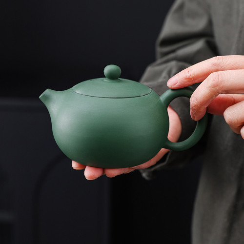 紫砂壺家用原礦綠泥泡茶壺功夫茶具禮盒裝黃金段泥一壺兩杯西施壺