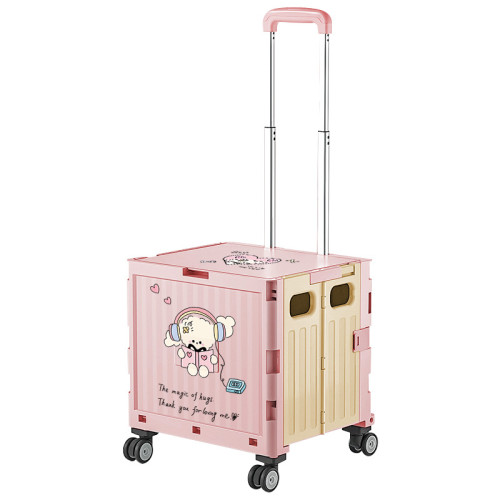 友耐家用可折曡買菜小拉車帶拉桿小推車家用拖車露營擺攤小推車
