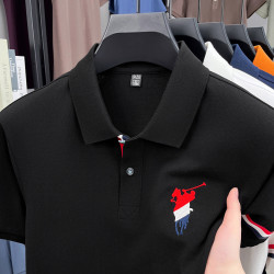 2025夏季純棉新款男士polo衫休閒潮流百搭高品質翻領短袖
