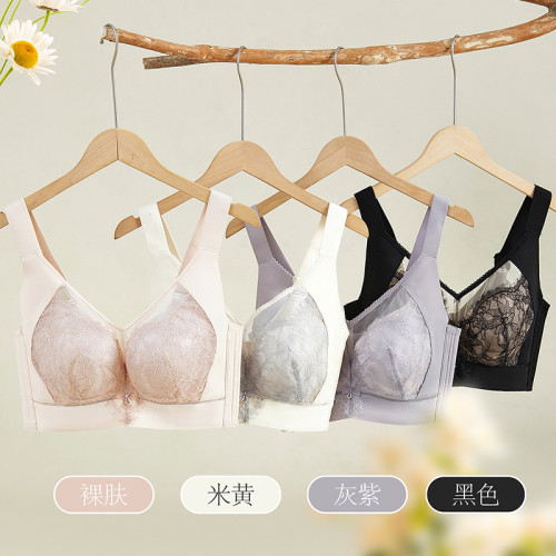 2025春夏大碼內衣女聚攏大胸顯小透氣蕾絲收副乳舒適調整型文胸罩