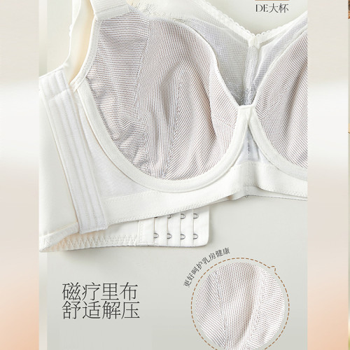 2025春夏大碼內衣女聚攏大胸顯小透氣蕾絲收副乳舒適調整型文胸罩