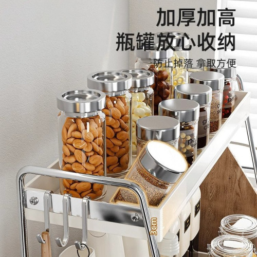 不鏽鋼廚房調料架家用台面調味品雙層收納架多功能鹽調味罐置物架