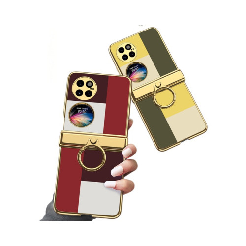 適於華爲p50Pocket電鍍型格手機殼p50pocket磁吸折曡全包保護套