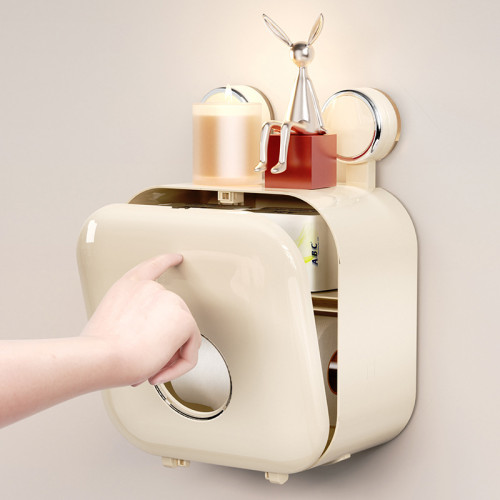 新款吸盤衛生間厠紙盒防水紙巾盒 壁掛式手紙巾抽紙卷紙筒盒 新款吸盤衛生間厠紙盒防水紙巾盒 壁掛式手紙巾抽紙卷紙筒盒