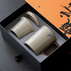 草木灰泡茶杯帶過濾三件套辦公室茶水分離杯子個人專用陶瓷馬克杯