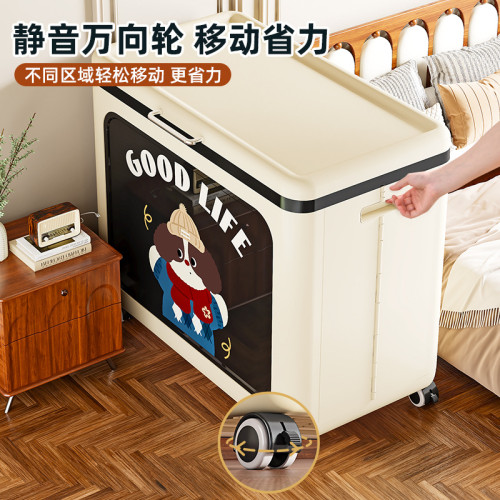 折曡收納箱家用衣物被子翻蓋式儲物箱可移動卡通可愛大容量整理箱
