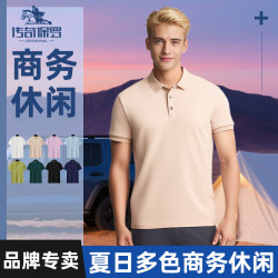 2025夏季新款冰絲男士夏季T恤商務休閒POLO衫