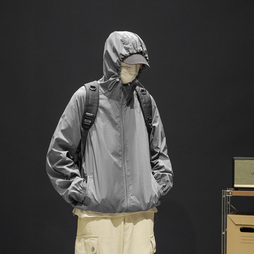 UPF50+冰絲防曬衣男2025新款春夏薄戶外登山速乾衣男款防紫外線服