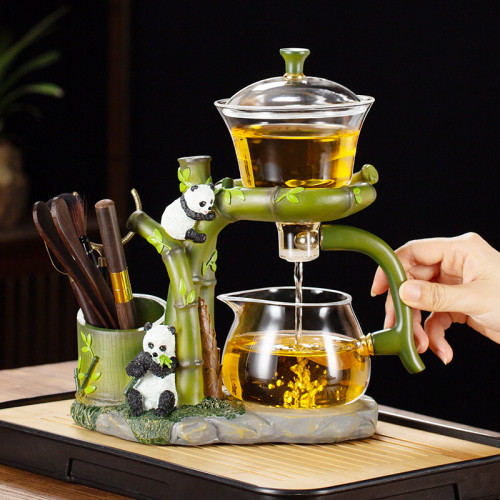 懶人泡茶神器玻璃茶具套裝茶壺茶杯家用功夫茶自動泡茶器輕奢高檔