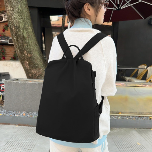 輕便尼龍後背包簡約百搭逛街通勤女包時尚小衆休閒旅行大容量雙肩包