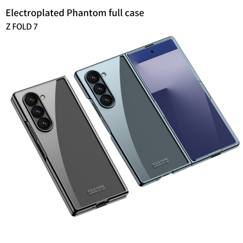 適用三星Galaxy Z fold7防摔手機殼摺疊螢幕透明殼zfold7電鍍保護套