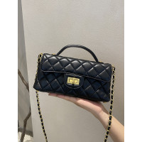 2026新款夏天百搭女士斜背小方包 頭層羊皮單肩菱格小香風鏈條包