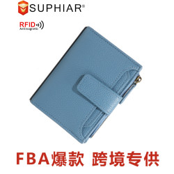 PU皮女士錢包簡約韓版多功能零錢包帶活頁皮夾錢包女