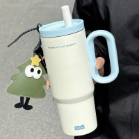 316新款不鏽鋼內膽保溫杯大容量水杯吸琯杯子簡約車用隨行咖啡杯