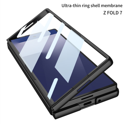 適用三星Z Fold7手機殼方形指環支架個性殼膜一體男女防摔保護套