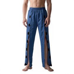 骨折臥床癱瘓病人衣服易穿脫病號服護理服春夏款紗線睡衣