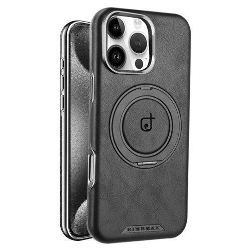 日韓適用蘋果15promax手機殼皮質金屬iphone14pro旋轉支架磁吸16p