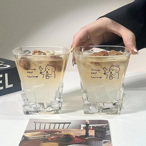 小貓威士忌杯冰塊玻璃杯高顔值家用喝水杯子氣泡水杯冰咖啡杯 小貓威士忌杯冰塊玻璃杯高顔值家用喝水杯子氣泡水杯冰咖啡杯