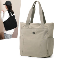 簡約休閒托特包女輕便大容量尼龍布女包可攜式逛街通勤百搭女單肩包