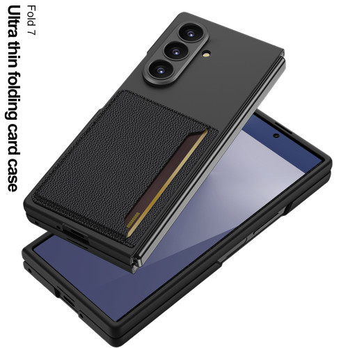 適用三星Galaxy Z Fold7摺疊螢幕手機殼超薄精孔卡包創意手機保護套