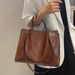 單肩托特包大容量女通勤高級感女士手提包真皮斜後背包bags