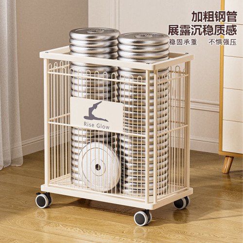 旋轉可移動瑜伽墊多用途收納車置物架家居器材收納筐手推整理車