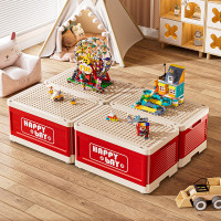 樂高積木箱大容量多功能收納盒帶蓋帶輪防塵玩具分類可曡加整理箱